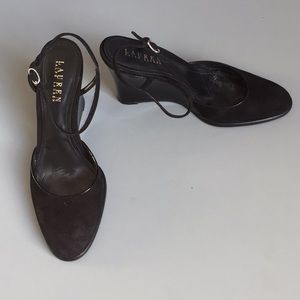 RALPH LAUREN / Chic Suede Wedges, EU37.5